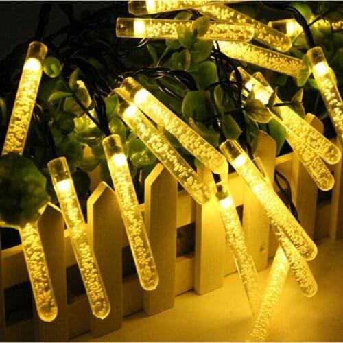 New 20/50 LED Solar String Lights Outdoor Waterproof Fairy Garden Lights for Country House Christmas Party Wedding Decoration