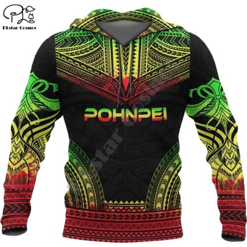 PLstar Cosmos 3DPrint Pohnpei Polynesian Culture Tribe Turtle Tattoo Winter Men/Women Funny Harajuku Streetwear Zip Hoodies-a4