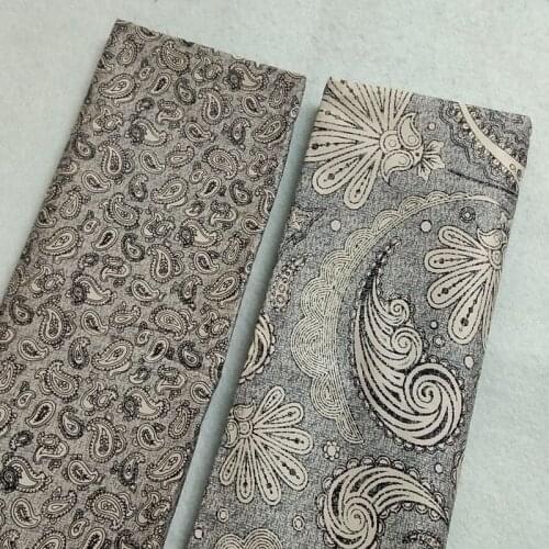 Vintage Grey Mixed khaki African Flower Patterns 100% Cotton Fabric 50x160cm Africa Fabric Patchwork Baby Fabric cotton Textile