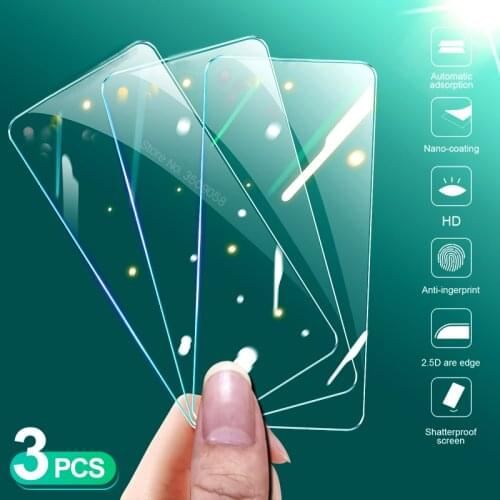 3Pcs original tempered glass for xiaomi redmi note 9 pro 9s 9a 9c pocophone poco x3 x 3 nfc 9h premium screen protector film cam