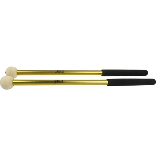 1 Pair Timpani Mallets Metal Handle Hard Felt Head Precussion Mallets Drumsticks Perfect Weight and Balance