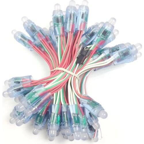 2000pcs/LOT 12mm WS2811 2811 IC Full Color Pixel LED Module Light DC 5V input IP68 waterproof RGB color Digital LED Pixel Light