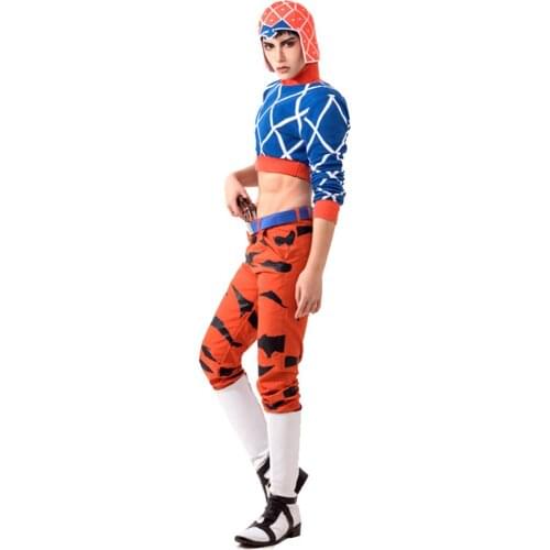 2021 Anime JOJO 5 JoJos Bizarre Adventure Golden Wind Guido Mista Cosplay Costume Top Sweater Top Only