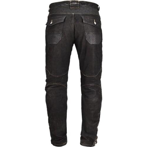 2021 Vintage Black Motorcycle Style Genuine Leather Trousers Men Plus Size 4XL Real Thick Cowhide Autumn Bikers Leather Pants