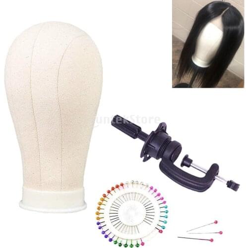 21-25Inch Training Mannequin Head Canvas Block Head Display Styling Mannequin Manikin Head Wig Stand wig head Stand