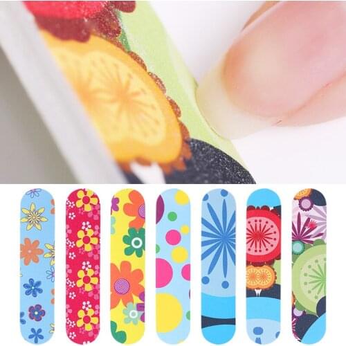 5 Pcs/Set Double Side Nail File Professional Nail File Sanding Professional Nail File Strips Sand Strips Color Nail Art Tools