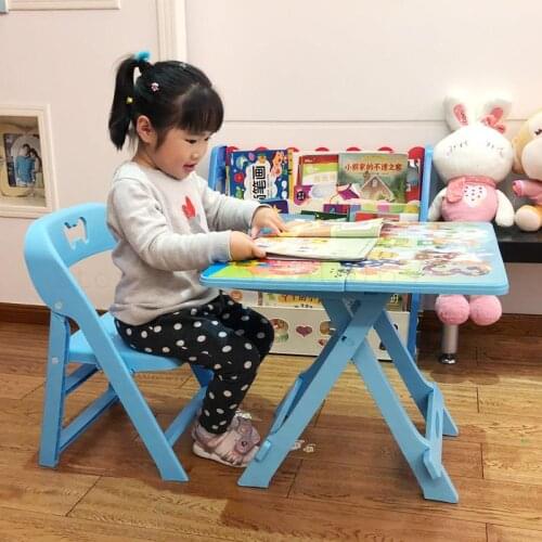 8000 Children furniture suit household table baby toys to study small portable folding table chair