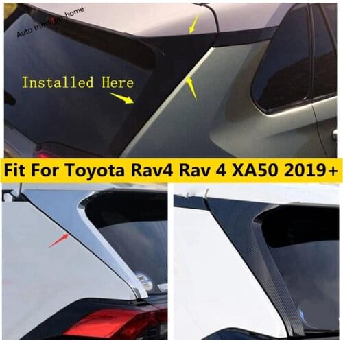 Yimaautotrims Side Rear Window Door Tail Windows Decorative Cover Trim For TOYOTA RAV4 RAV 4 XA50 2019 2020 2021 ABS Exterior