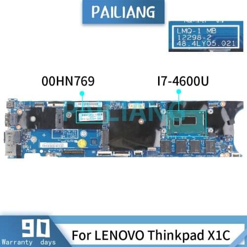 For LENOVO Thinkpad X1C I7-4600U Mainboard FRU:00HN769 12298-2 With 8GB RAM Laptop motherboard tested OK