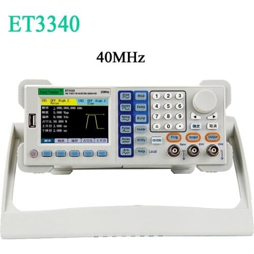 ET3340 Dual Channel DDS Function Digital Signal Generator Arbitrary Waveform Frequency Generator 40MHz Signal Generator