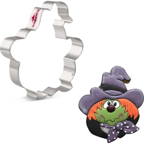 KENIAO Female Zombie Cookie Cutter For Halloween Party - 11.8 x 10.6 CM - Biscuit / Fondant / Pastry Cutter - Stainless Steel