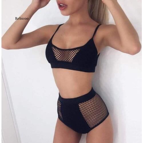 Summer Mesh Two Piece Set Tracksuit Sexy Sleeveless Sweatsuits for Women Sets Crop Top Shorts Survetement Transparency