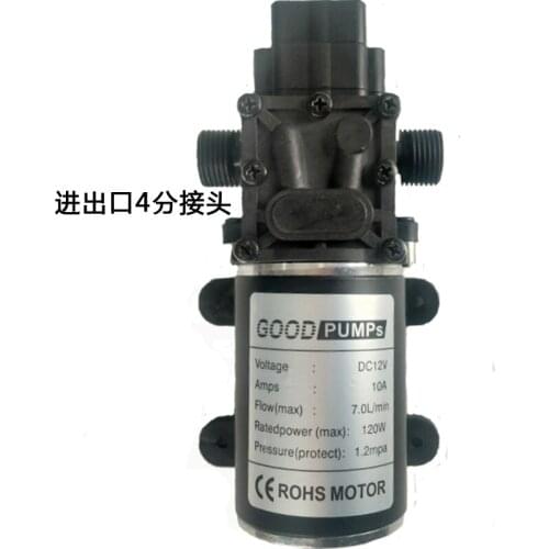 DC 12V 130PSI 6L/Min Water High Pressure Diaphragm Self Priming Pump 72W