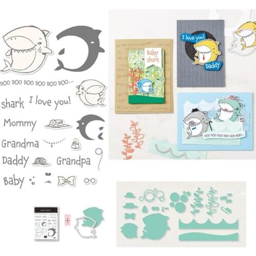 SHARK Metal Cutting Dies And Stamps Stencils DIY Scrapbooking Embossing Dies for Scrapbooking/DIY Christmas Wedding Cards