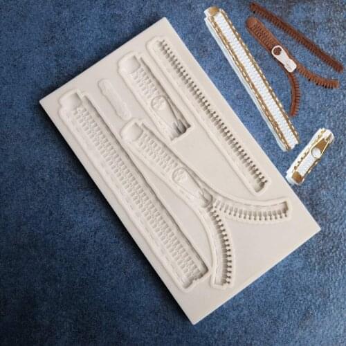 Zipper Styling Fondant Chocolate Cake Silicone Mold DIY Baking Tools A1205