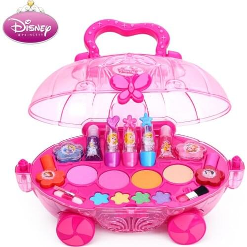 Disney Princess Makeup Set for Girl Toys Frozen Elsa Anna Snow White Belle Rapunzel Pretend Play Makeup Disney Princess Toys