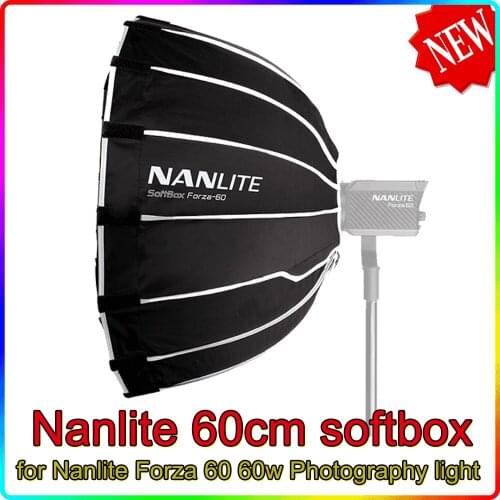 Nanguang 60cm softbox umbrella for Nanlite Forza 60 60w Photography light soft box with eggcrate