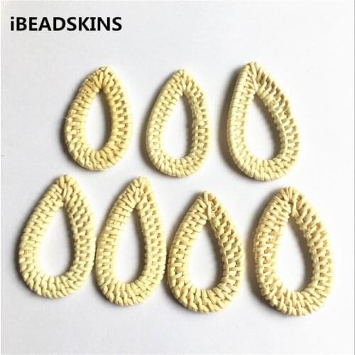 New arrival! 20pcs/lot 50x30mm or so Rattan drop-shape charm beads for Jewelry DIY (Design as shown)