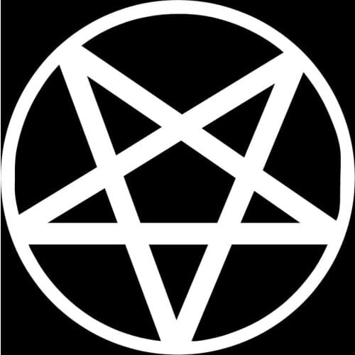 Personalized Five-pointed Star Car Model Car Cover Scratches Decal Motorcycle Decoration Decal Black/white, 15cm * 15cm