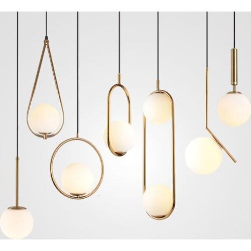 Post Modern Ins Bedroom Bedside A Chandelier Northern Europe Restaurant Bar Counter Toggery Personality Round Ball A Chandelier