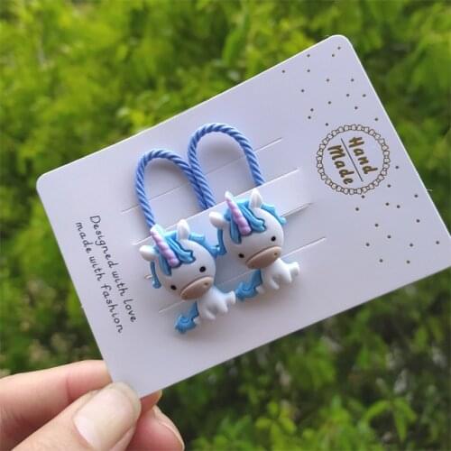 2PCS New Cute Cartoon Moon Duckling Princess Headwear Kids Elastic Hair Bands Children Ropes Girls Accessories Baby Headdress
