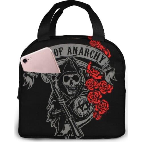 Sons Of Anarchy lunch bag kid women insulation portable waterproof picnic coole bag breakfast school reusable food bag new 2021