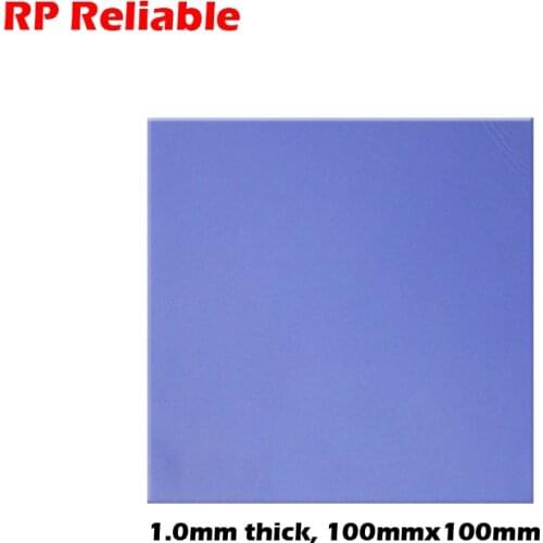 100mm*100mm*1.0mm Thermal Pad /Pads for Chipset IC Laptop /VRAM /Heatsink Cooling /Thermal Conductive Insulating Blue