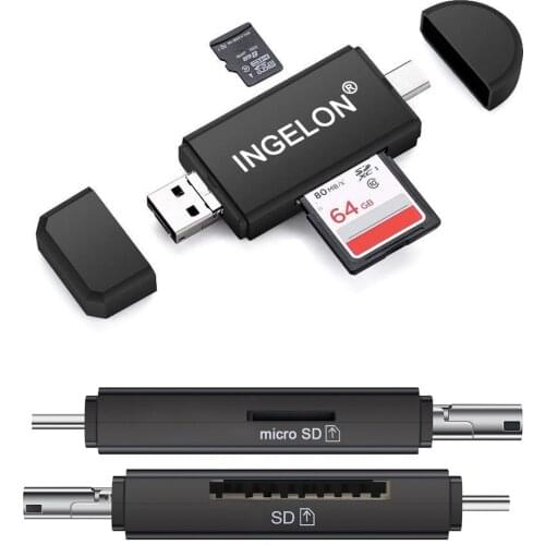 Ingelon Universal Cardreader USB C OTG TF SD Card Reader microsd MMC Android Computer Extension Adapter for Camera SD Reader
