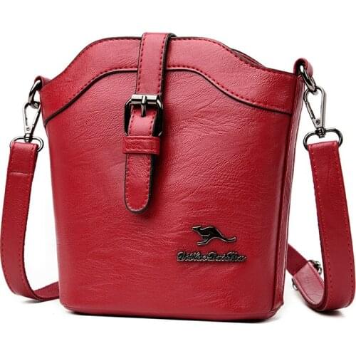 High Quality Crossbody Bags for Women Leather Shoulder Bag Women Soft Leather Handbags Bolso Mujer Female Messenger Bucket Bags