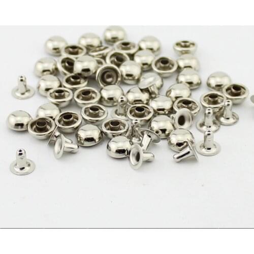 100sets/Lot 9mm Silver Mushroom Nail Leather Craft Round Tire Studs Rivet Punk Rock Spikes For Clothing DIY Accessories