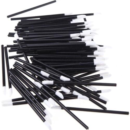 100PC Disposable Lip Brush Quick Makeup Apply Evenly Cosmetic Accessories Applicator Wholesale Transparent Black Pink Lip Gloss