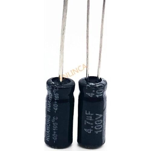 1000pcs/lot 100V 4.7UF 5*11 20% RADIAL aluminum electrolytic capacitor 4700nf 20