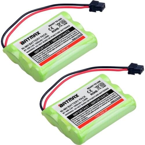 2Pcs 3.6V 1000mAh BT-446 BT446 BT-1005 Battery for Uniden Cordless Phone BBTY0503001 BT-1004 GE-TL26402 BT-504 CPH-488B Handset