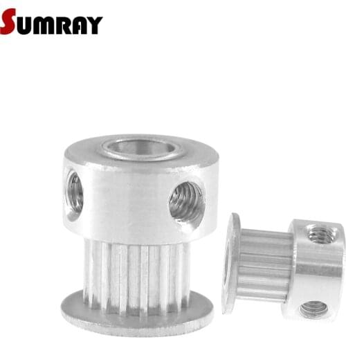 SUMRAY MXL 20T Timing Pulley 3.175/4/5/6/6.35/8mm Inner Bore Motor Belt Pulley 7mm Belt Width Aluminium Wheel Pulley 2PCS