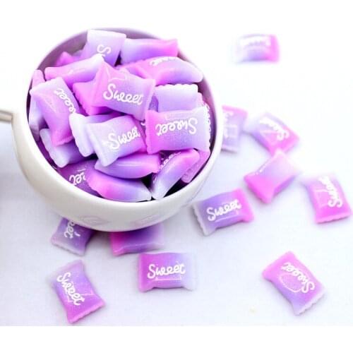 8pcs 16*23mm Sweet Sugar Candy Resin Charms Letter Earring Findings Cute Keychain Pendant Adornment Jewelry Hair Accessory