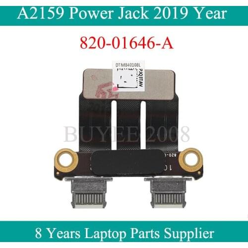 820-01646-A Original For Macbook Pro Retina 13.3" A2159 DC Power Jack Board Connector Flex Cable 2019 Year