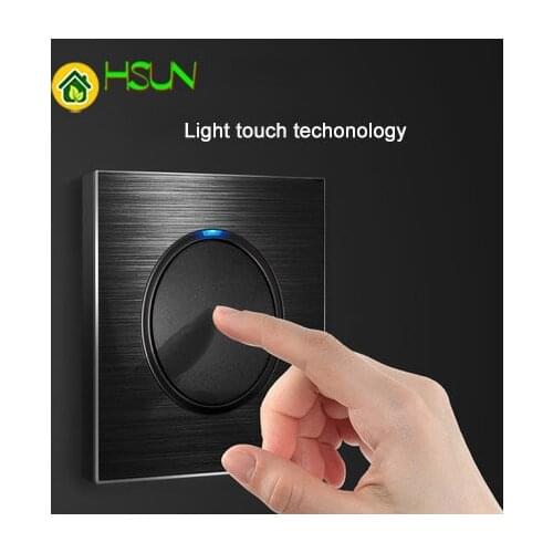 86 type 1 2 3 4 gang 1 2way black aluminum alloy panel Switch socket Five hole Europe Industry Switch France Germany UK socket