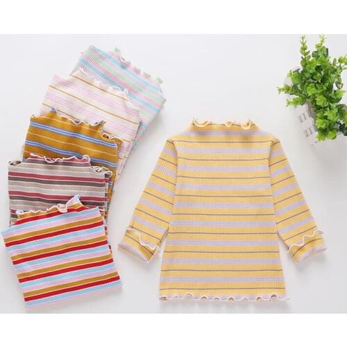 Children Clothes Kid Baby Girl Bottoming Shirt Solid Soft Cotton Tops Long Sleeve T-shirt Pullover baby girls clothing