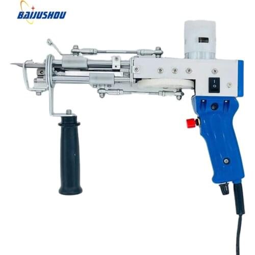 DIY Cut Pile 220V Loop Pile Electric Carpet Tufting Gun Carpet Weaving Flocking Machines Power Tool Hand Gun Cut Pile EU Plug