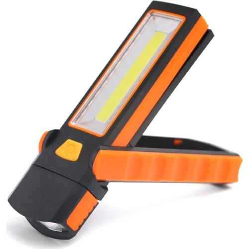 Sanyi COB LED Work Light Inspection Lamp Flashlight Torch Magnetic Hook Hand Tool Garage Outdoors Camping Sport Lamp AAA