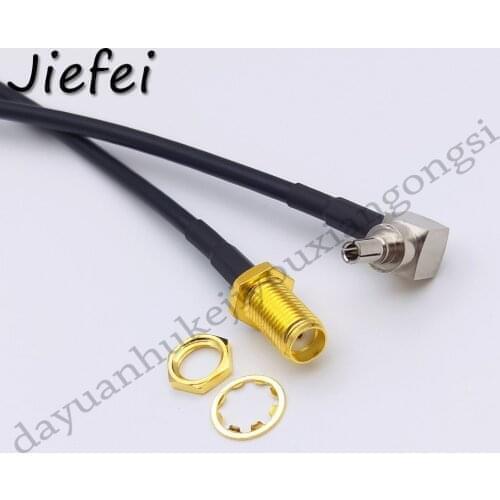 1pcs 15cm 20cm 30cm 50cm SMA Female to CRC9 Right Angle Connector RG174 Pigtail Cable