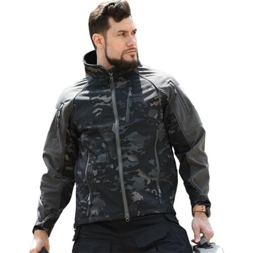 HAN WILDTactical Jacket Autumn Winter Men Parka Military Windbreaker Coat Male Workwear US Army Combat Clothing Lightweight Warm