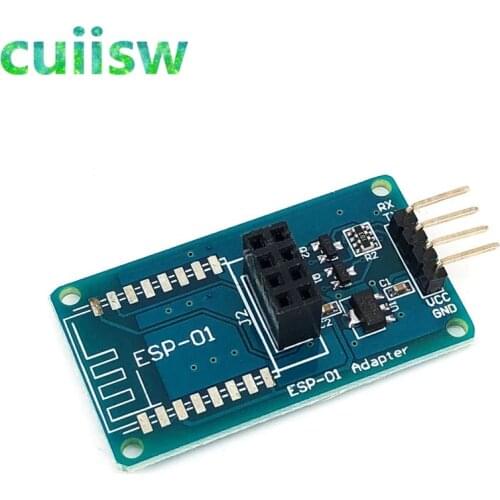 10PCS ESP8266 ESP-01 Serial WiFi Wireless Adapter Module 3.3V 5V Esp01 Breakout PCB Adapters Compatible For arduino