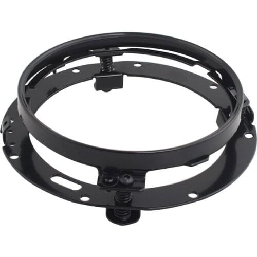 Headlight Mounting Bracket For Harley FLD Touring Softail 7" Headlight Round Ring Bezel Black Holder Clamp For Wrangler JK TJ