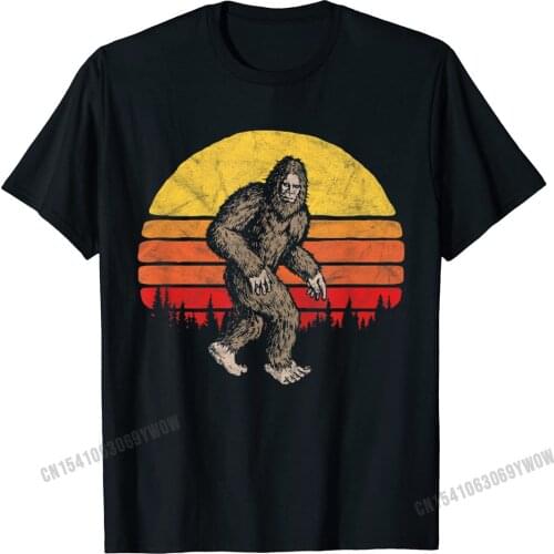 Retro Bigfoot Silhouette Sunset Vintage 80s Believer T-Shirt Camisas Men Casual Tees Cotton Man T Shirt Casual New Coming