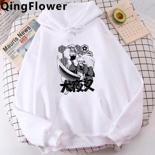 Anime Inuyasha hoodies male 2021 Ulzzang streetwear grunge male clothing Oversized printed