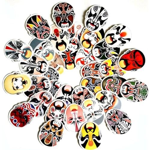 Facial Makeup Graffiti Stickers, Artistic Style, Computer, Mobile Phone and Tablet Decoration Stickers 35 Cool Stickers