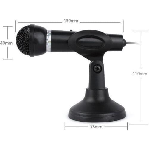 Computer Notebook Desktop 3.5mm Microphone KTV-307 Wire Karaoke Handheld Microphone Mic With Base For Singing Recording