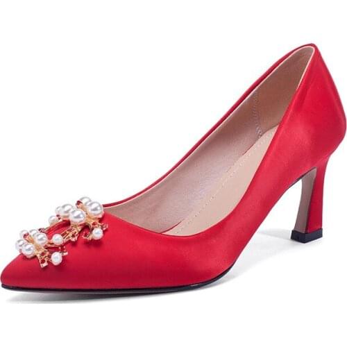 New fashion wedding shoe 19 years of age season high with 40-43 pointed mouth shallow single shoes