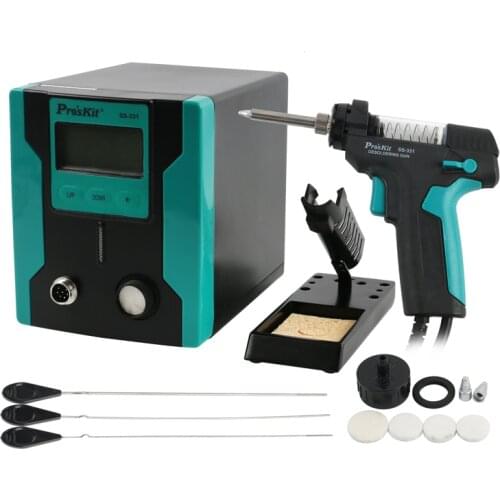 Proskit SS-331B Upgrade Version ESD Digital Adjustable Desoldering Suction Gun Suction Pump Station For PCB Desolder Repair